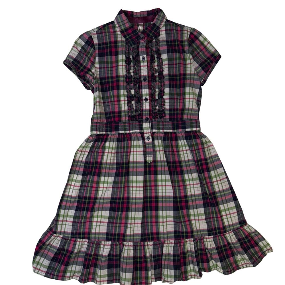 Girls Cherokee Plaid Dress – Size XL (14/16) – Pink, Blue & White – Spring/Fall